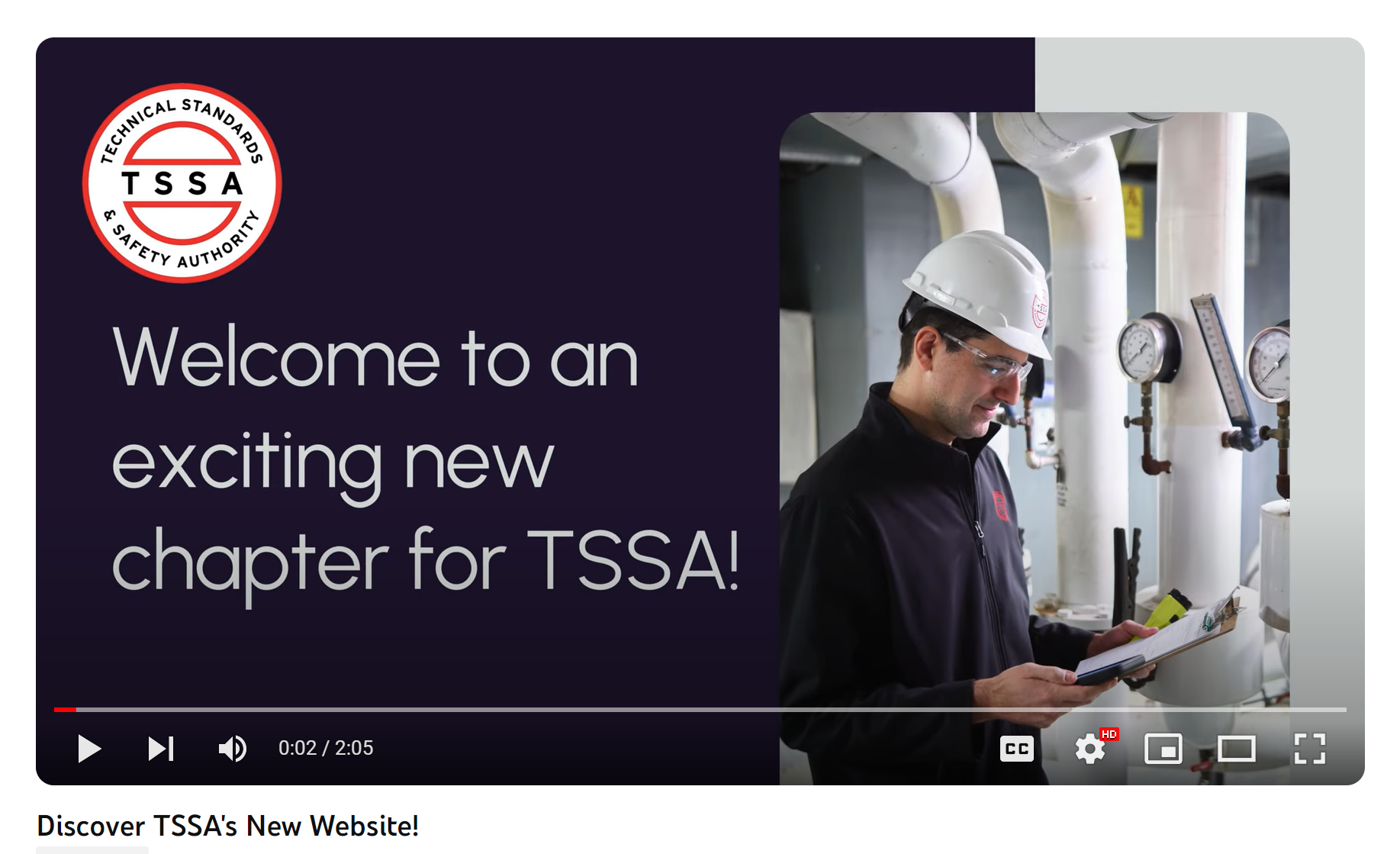screenshot of TSSA training video